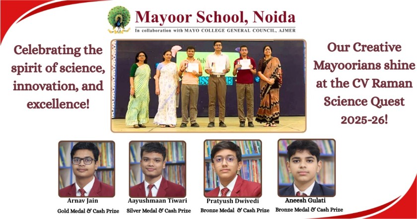 Mayoorians Excel at CV Raman Science Quest 2025–26